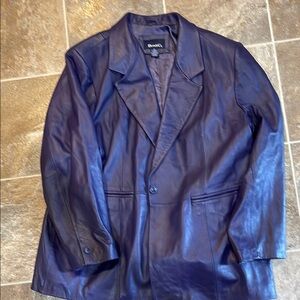 Denim & Co genuine leather jacket